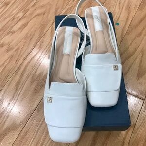 Franco Sarto genuine Italian leather slingback women's dress shoes EUC